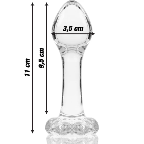 Plug Anal Nebula Series - Borosilicat, Transparent, 11 cm