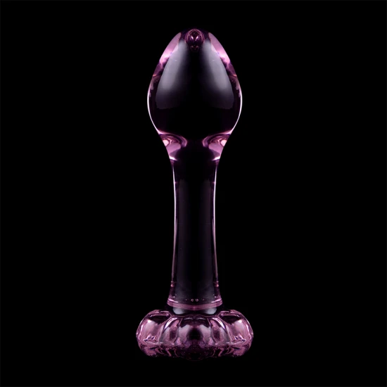 Plug Anal Nebula Series Model 2 - Sticlă Borosilicată, Roz, 11 cm