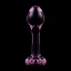 Plug Anal Nebula Series Model 2 - Sticlă Borosilicată, Roz, 11 cm