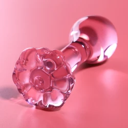 Plug Anal Nebula Series Model 2 - Sticlă Borosilicată, Roz, 11 cm