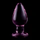 Plug Anal Model 3 - Sticlă Borosilicată, Roz, 11 cm