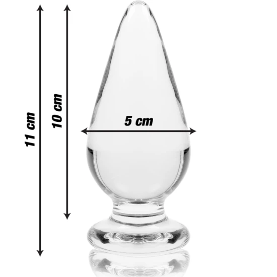 Plug Anal Nebula Series Model 4 - Sticlă Borosilicată, Clar, 11 cm -O- 5 cm