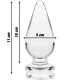 Plug Anal Nebula Series Model 4 - Sticlă Borosilicată, Clar, 11 cm -O- 5 cm