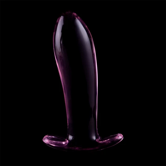 Plug Anal Nebula Series Model 5 - Sticlă Borosilicată, Roz, 12.5 cm