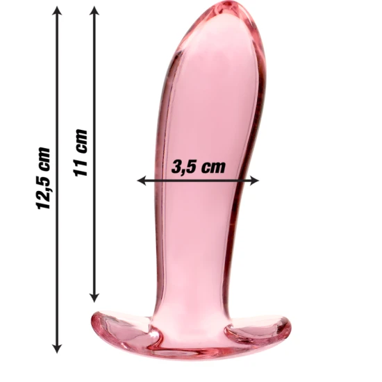 Plug Anal Nebula Series Model 5 - Sticlă Borosilicată, Roz, 12.5 cm