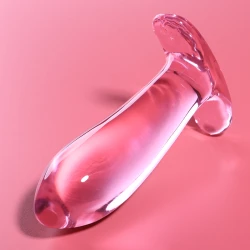 Plug Anal Nebula Series Model 5 - Sticlă Borosilicată, Roz, 12.5 cm