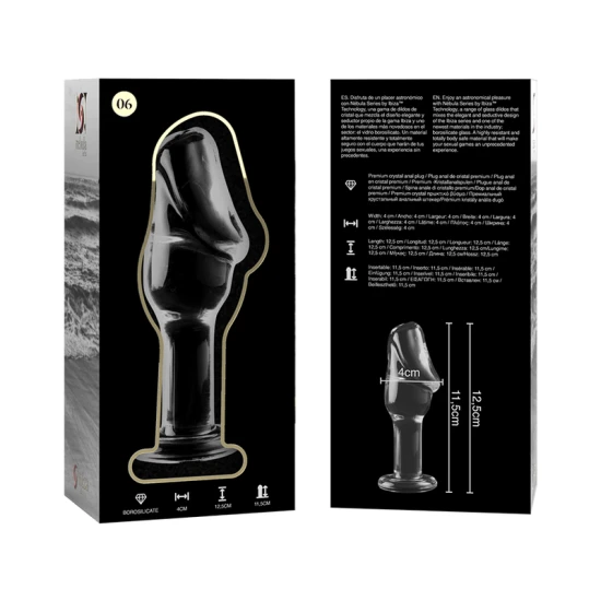 Plug Anal Nebula Series by Ibiza - Borosilicat, Clar, 12.5 cm -O- 4 cm