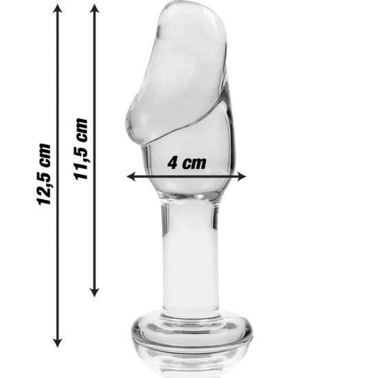 Plug Anal Nebula Series by Ibiza - Borosilicat, Clar, 12.5 cm -O- 4 cm