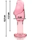Plug Anal Model 6 - Borosilicate Glass, Roz, 12.5 cm