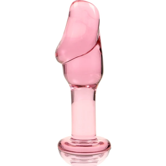 Plug Anal Model 6 - Borosilicate Glass, Roz, 12.5 cm