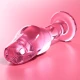 Plug Anal Model 6 - Borosilicate Glass, Roz, 12.5 cm