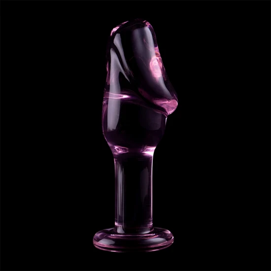 Plug Anal Model 6 - Borosilicate Glass, Roz, 12.5 cm