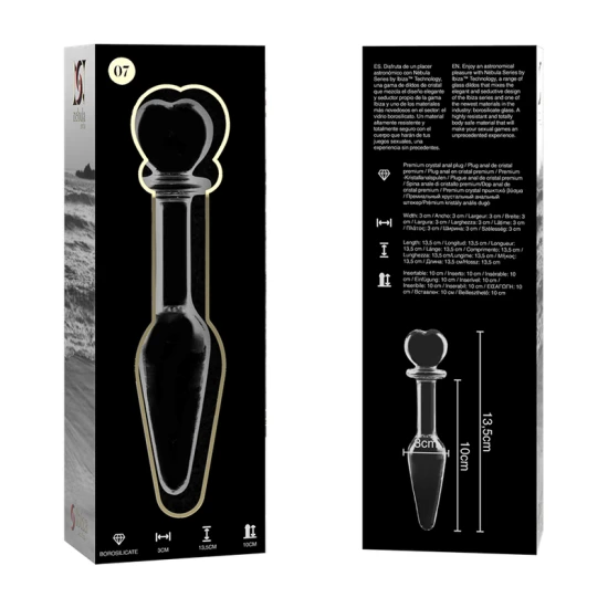 Plug Anal Nebula Series - Model 7, Transparent, 13.5 cm