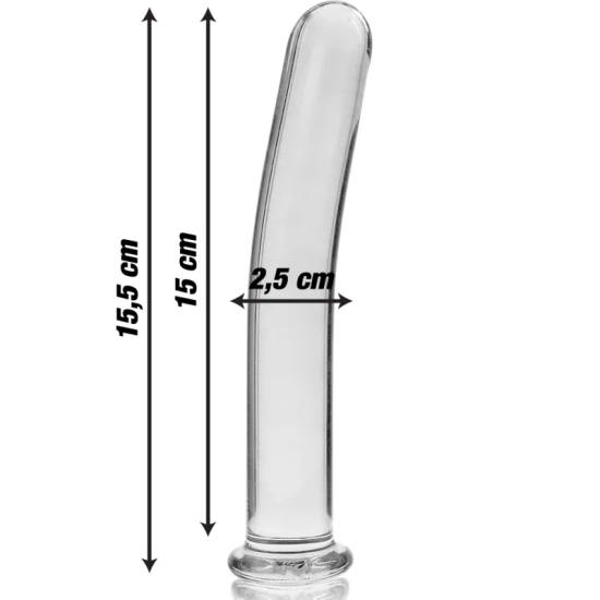 Dildo Nebula Series Model 9 - Borosilicat, Transparent, 15.5 cm
