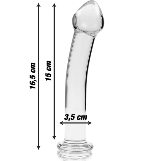 Dildo Nebula Series Model 11 - Borosilicat, Transparent, 16 cm