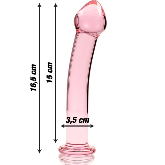 Dildo Luxos din Sticlă Borosilicată Roz