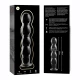 Dildo Nebula Series Model 10 - Borosilicate Glass, Alb, 16.5 cm