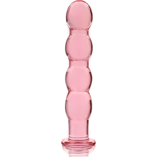 Dildo Nebula Series Model 10 - Borosilicate Glass, Roz, 16.5 cm