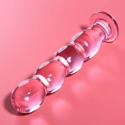 Dildo Nebula Series Model 10 - Borosilicate Glass, Roz, 16.5 cm