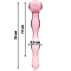 Dildo Luxos din Sticlă Borosilicată Roz 18 cm