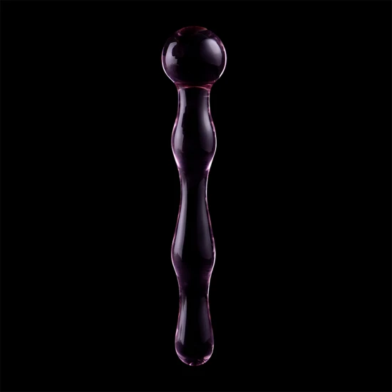 Dildo Luxos din Sticlă Borosilicată Roz 18 cm