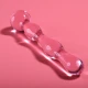 Dildo Luxos din Sticlă Borosilicată Roz 18 cm