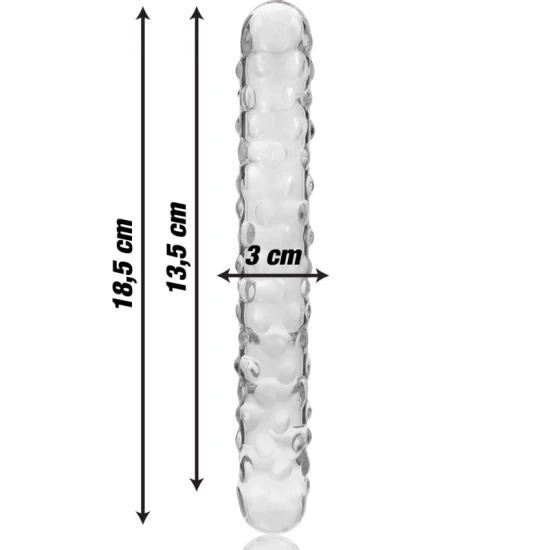 Dildo Nebula Series Model 15 - Borosilicat, Clar, 18.5 cm