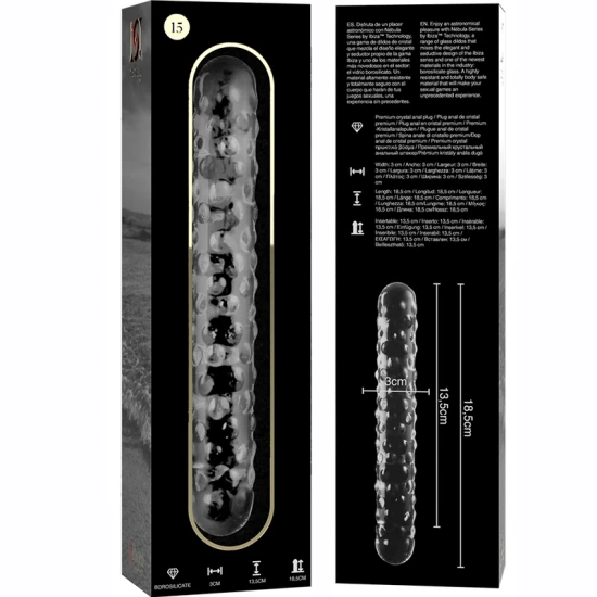Dildo Nebula Series Model 15 - Borosilicat, Clar, 18.5 cm