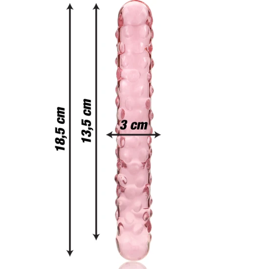 Dildo Nebula Series - Borosilicate Glass, Roz, 18.5 cm