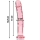 Dildo de Lux din Sticlă Borosilicată Roz 18.5 cm
