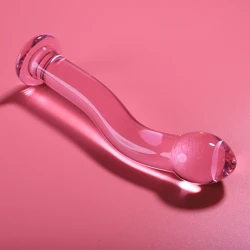 Dildo Nebula Series - Borosilicate Glass, Roz, 18.5 cm