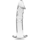 Dildo Nebula Series Model 19 - Borosilicate Glass, Alb, 18.5 cm