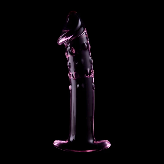 Dildo de Sticlă Borosilicată Roz 18.5 cm -O- 4 cm