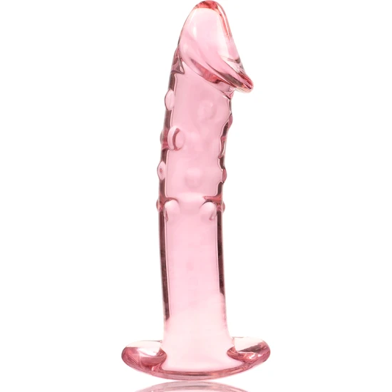 Dildo de Sticlă Borosilicată Roz 18.5 cm -O- 4 cm