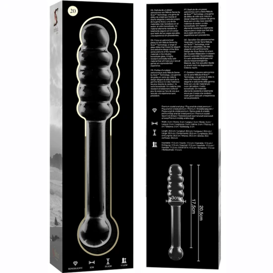 Dildo Nebula Series Model 20 - Borosilicat, Transparent, 20.5 cm
