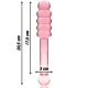 Dildo Nebula Series by Ibiza - Borosilicate Glass, Roz, 20.5 cm