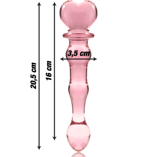 Dildo Nebula Series - Borosilicate Glass, Roz, 20.5 cm