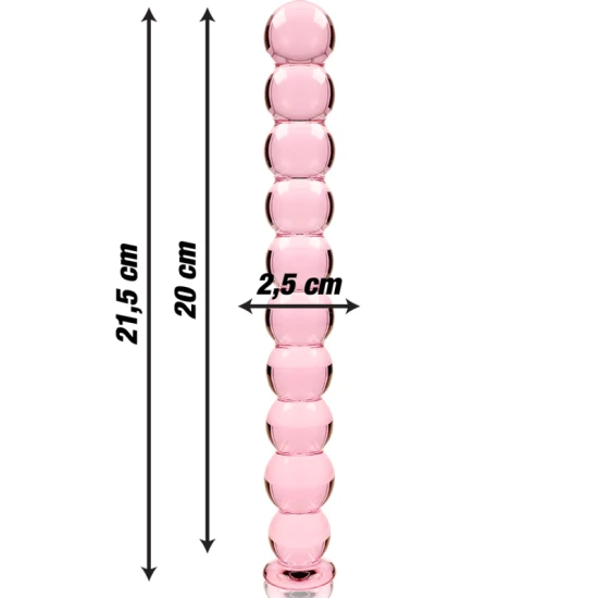 Dildo de Sticlă Borosilicată Roz 21.5 cm