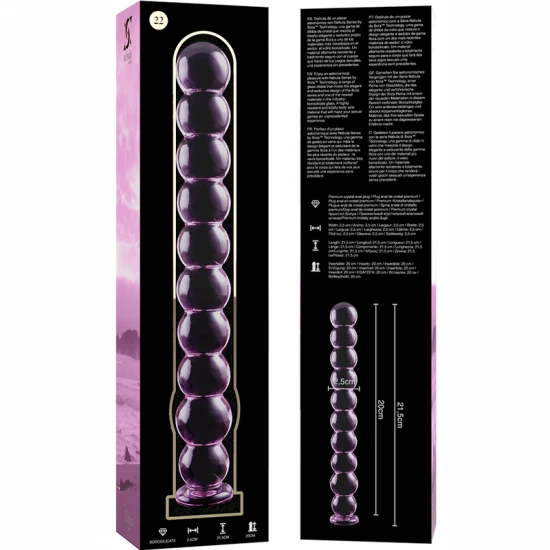Dildo de Sticlă Borosilicată Roz 21.5 cm