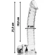 Dildo Nebula Series - Borosilicat, Clar, 21.5 cm