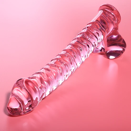 Dildo Nebula Series - Borosilicate Glass, Roz, 21.5 cm