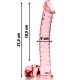 Dildo Nebula Series - Borosilicate Glass, Roz, 21.5 cm