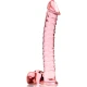 Dildo Nebula Series - Borosilicate Glass, Roz, 21.5 cm