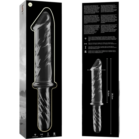 Dildo Nebula Series - Model 24, Transparent, 28.5 cm