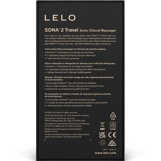 SONA 2 Travel, Purple Sonic Clitoris Massager