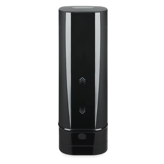 Masturbator teledildonic Onyx+ cu textură de piele, Negru