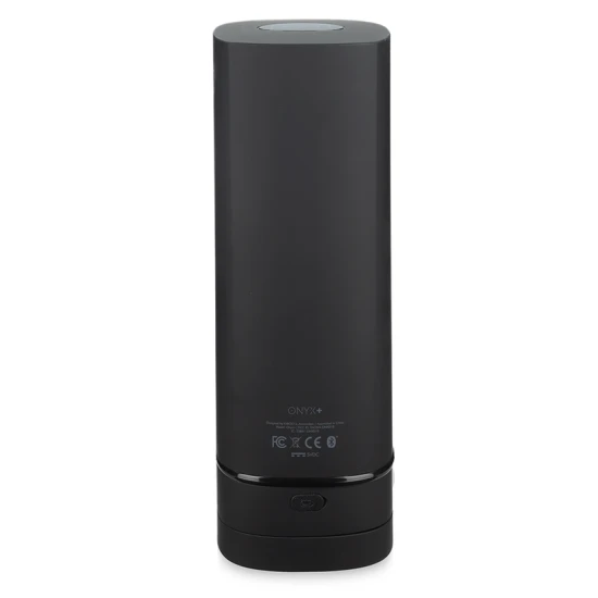 Masturbator teledildonic Onyx+ cu textură de piele, Negru