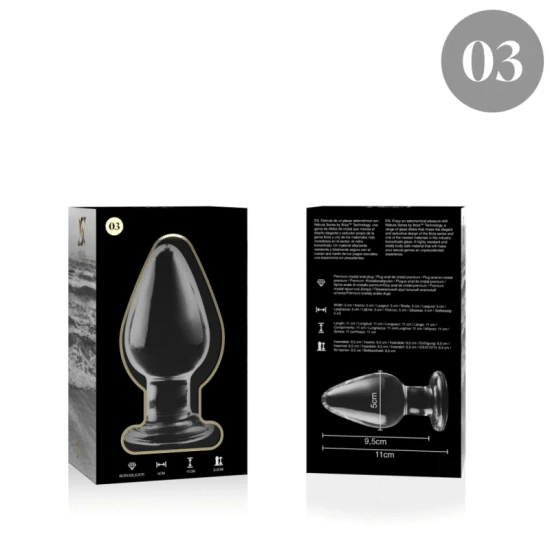 Plug Anal Nebula Series by Ibiza - Transparent, 11 cm - Ø 5 cm