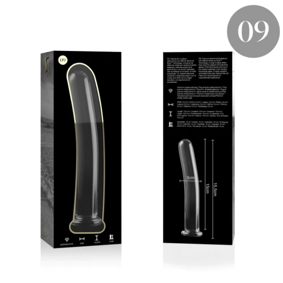 Dildo Nebula Series Model 9 - Borosilicat, Transparent, 15.5 cm