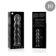 Dildo Nebula Series Model 10 - Borosilicate Glass, Alb, 16.5 cm